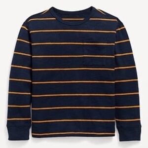 OLD NAVY Cozy-Knit Long-Sleeve yellow Striped Pocket T-Shirt for Boys